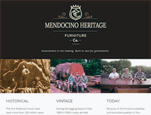 Tablet Screenshot of mendocinoheritage.com